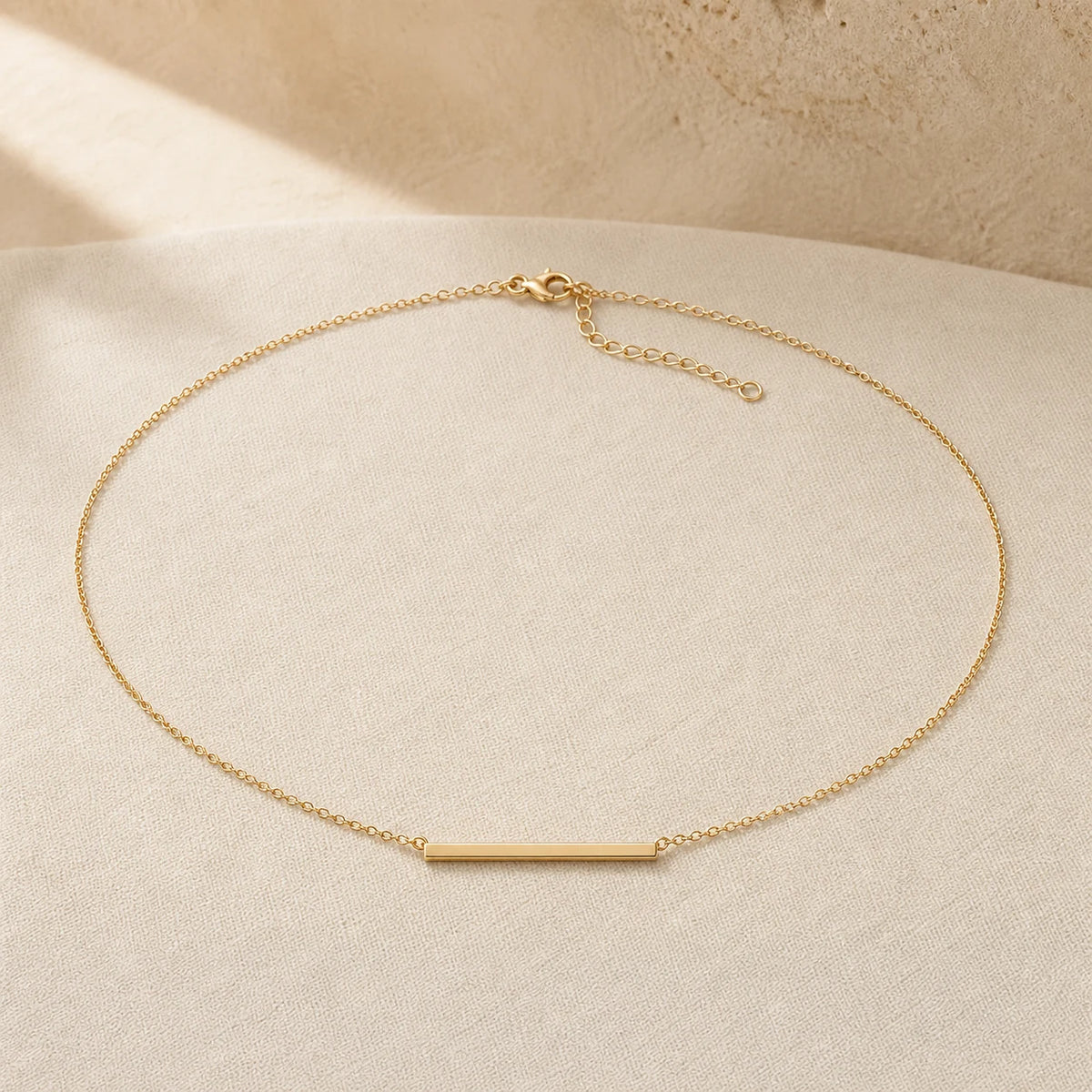 14K Bar Pendant