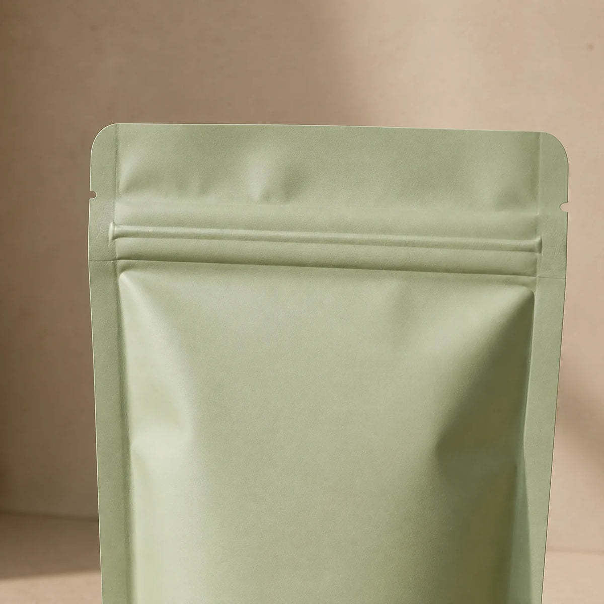 First-Flush Green Tea — close detail: Resealable foil pouch