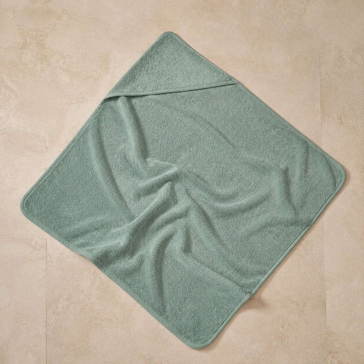 Hooded Bath Towel — top-down flat lay view