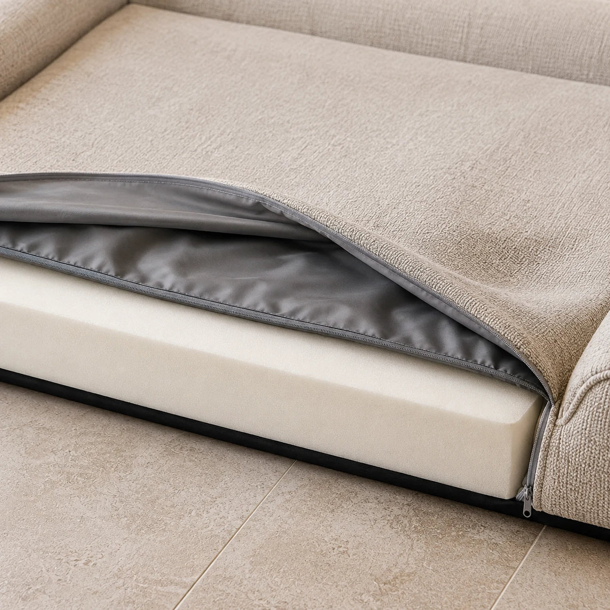 Orthopedic Dog Bed — close detail: Removable machine-washable cover