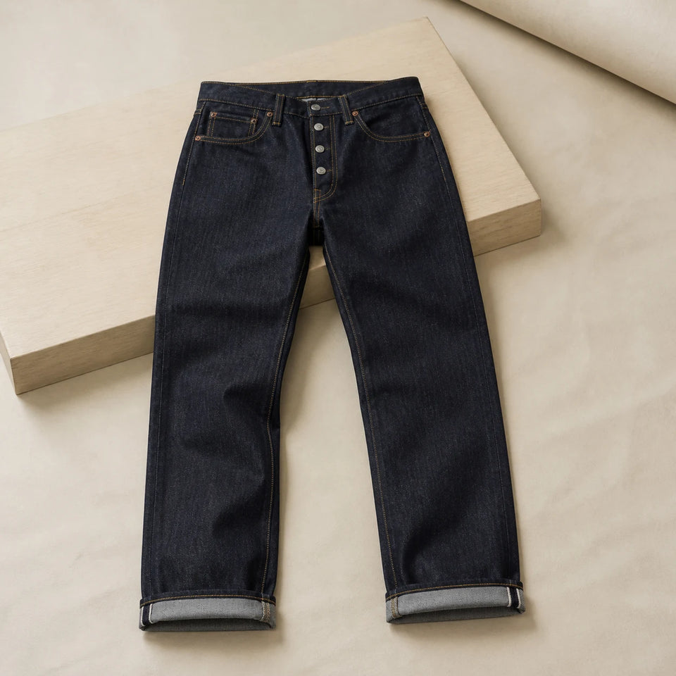 Straight Denim in Indigo