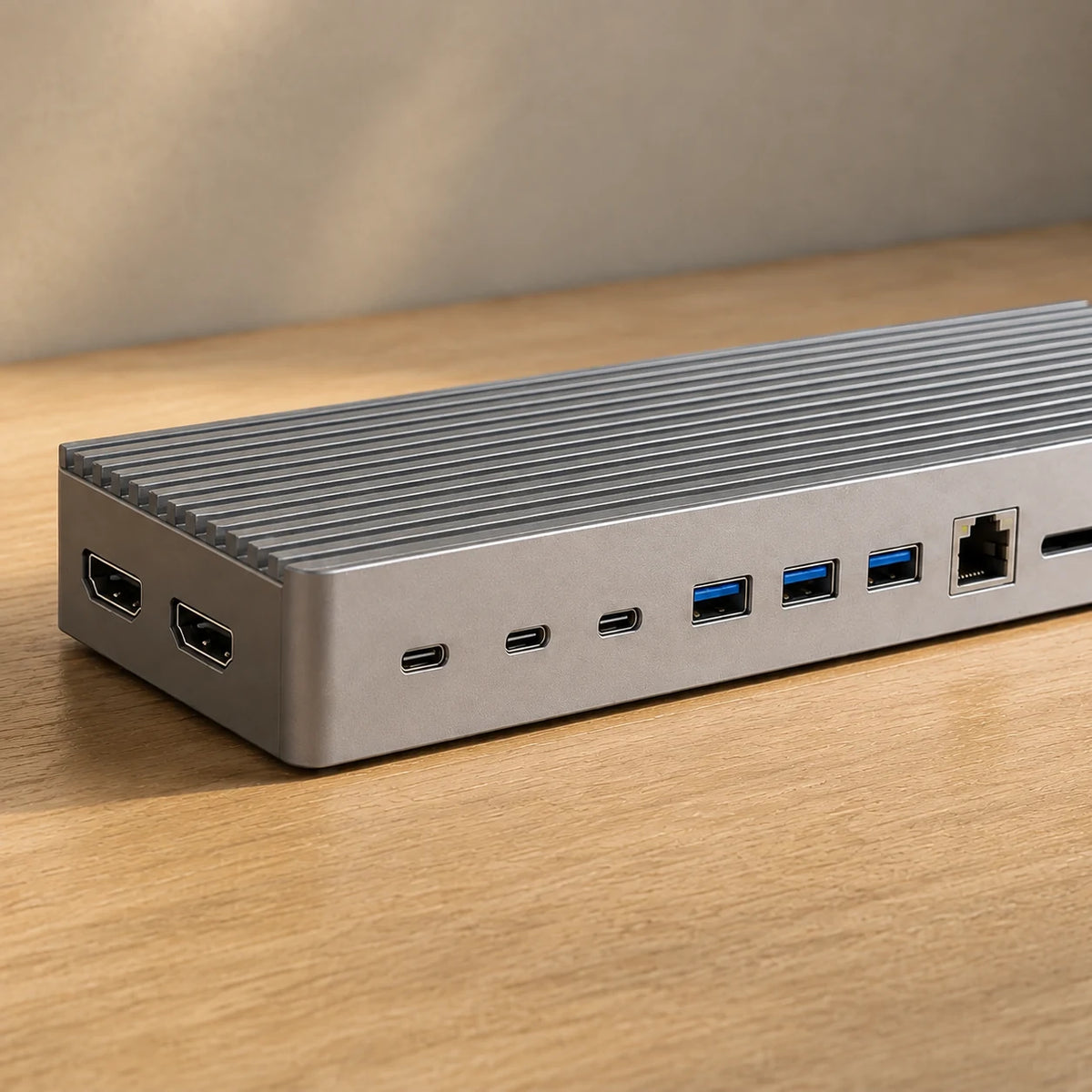12-Port USB-C Dock — close detail: 12 ports