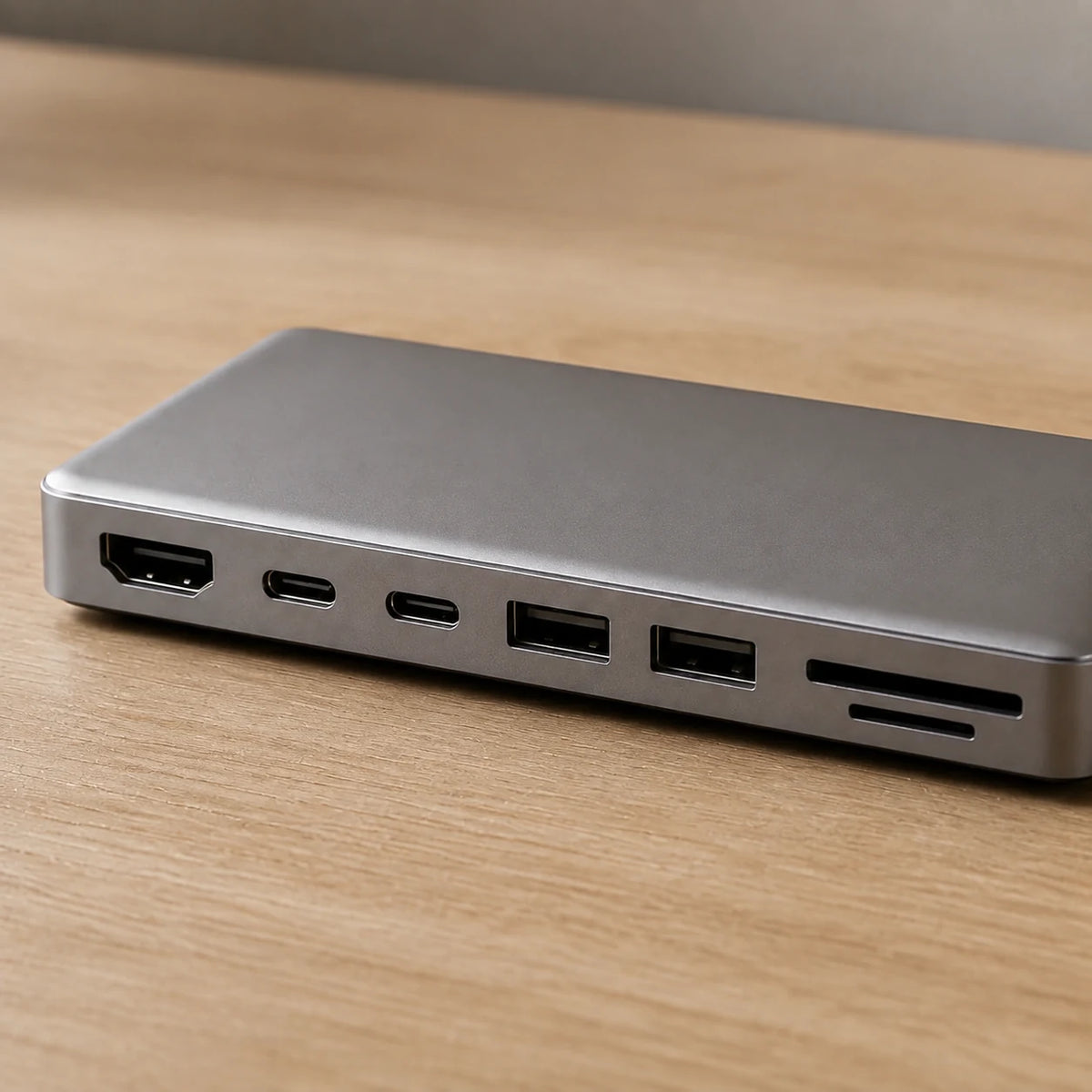 7-Port USB-C Hub — close detail: 7 ports, bus powered