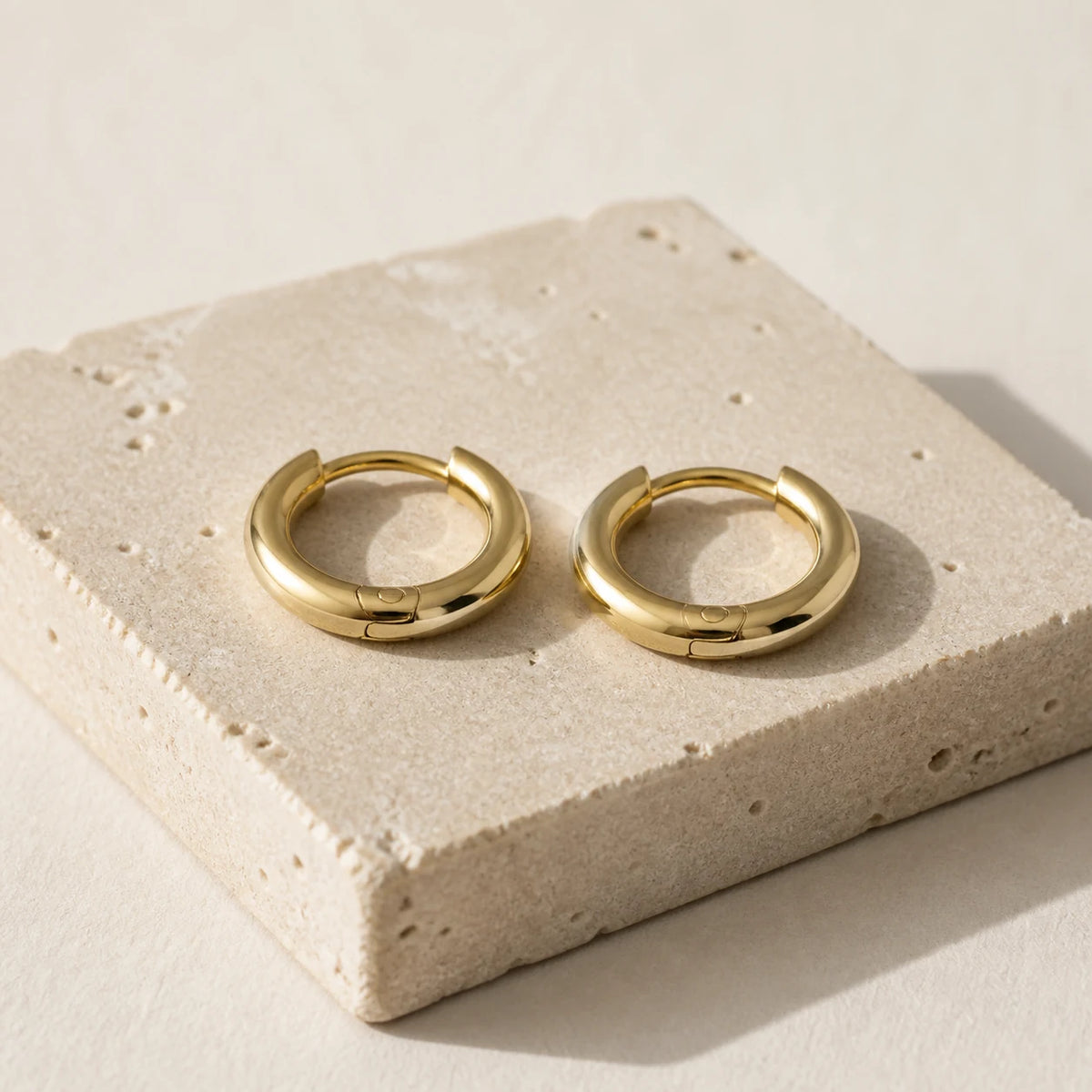 14K Huggie Hoops