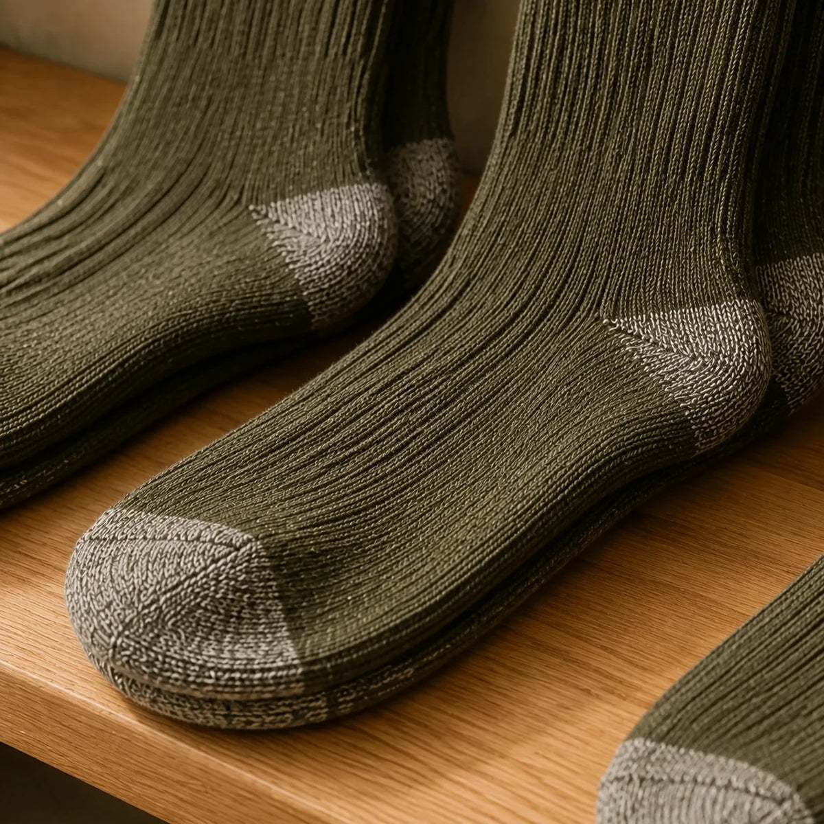 Trailrunning-Socken (3er-Pack) – Detailaufnahme: 58% Merinowolle
