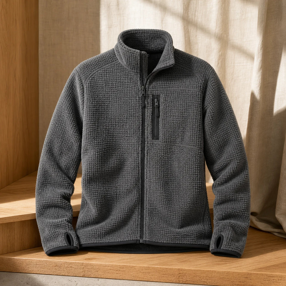 Grid-Back Fleece in Storm