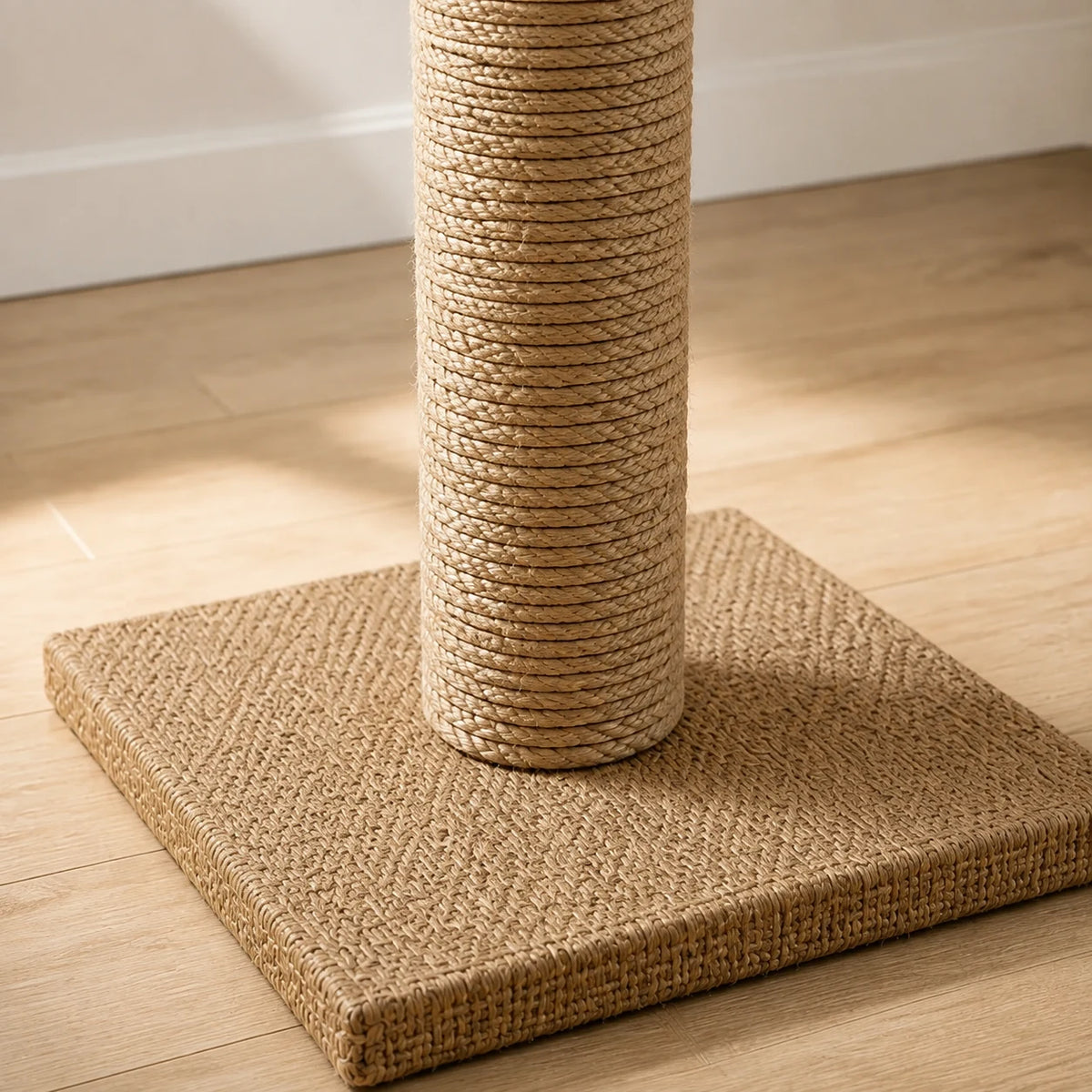 Cat Scratching Post — close detail: Natural sisal rope, not carpet